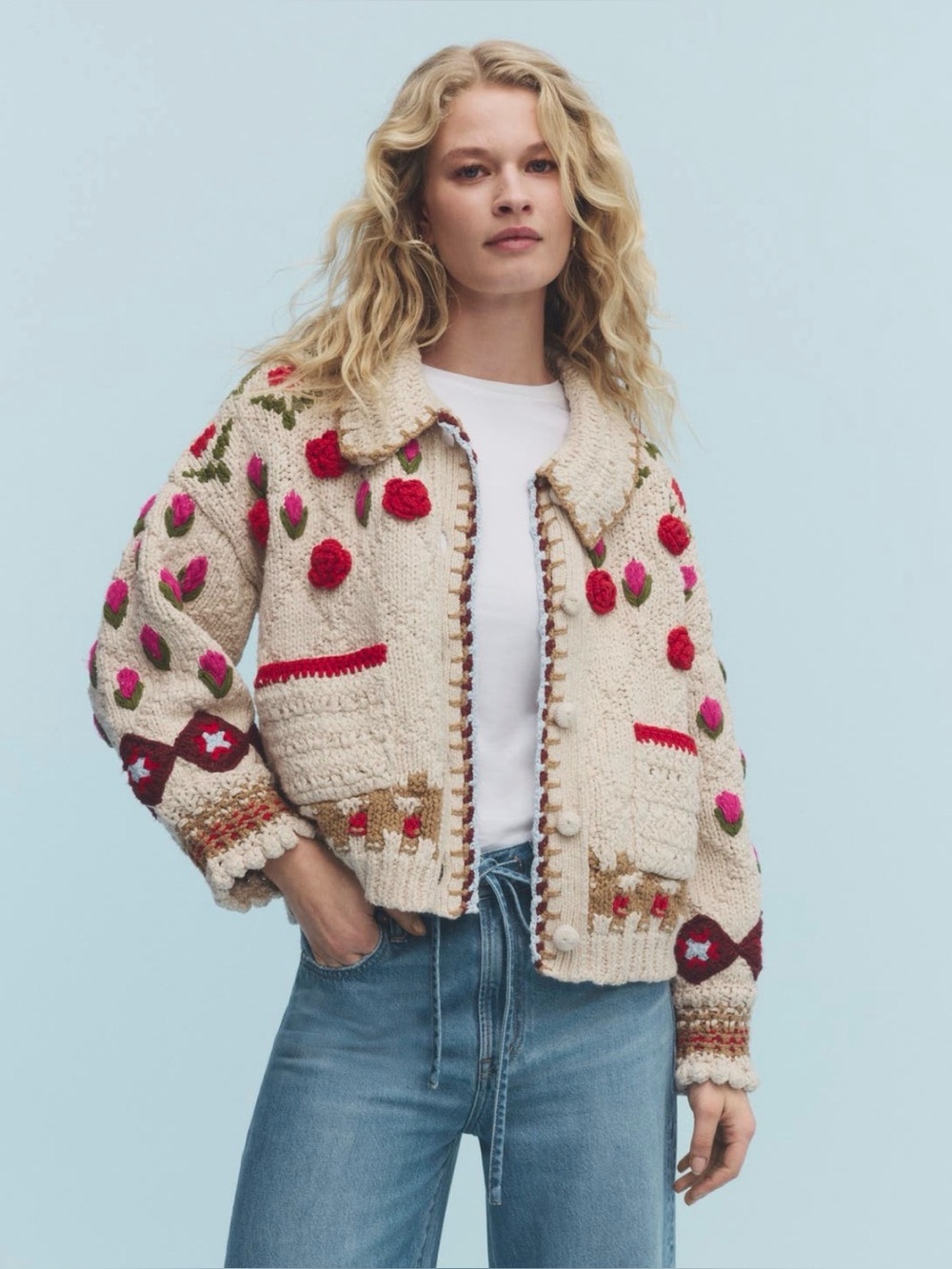 Free People Rosebud Oversize Cardigan XS - Picture 2 of 7